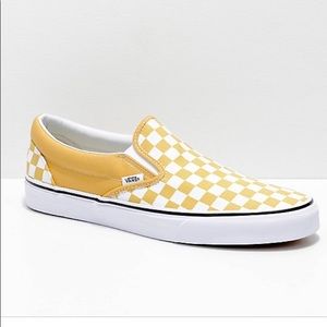 Checkered Vans Slip Ons
